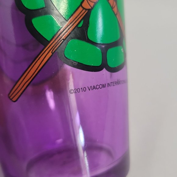 Teenage Mutant Ninja Turtle Donatello 2010 Purple 14 oz Glass Tumbler - Picture 3 of 5